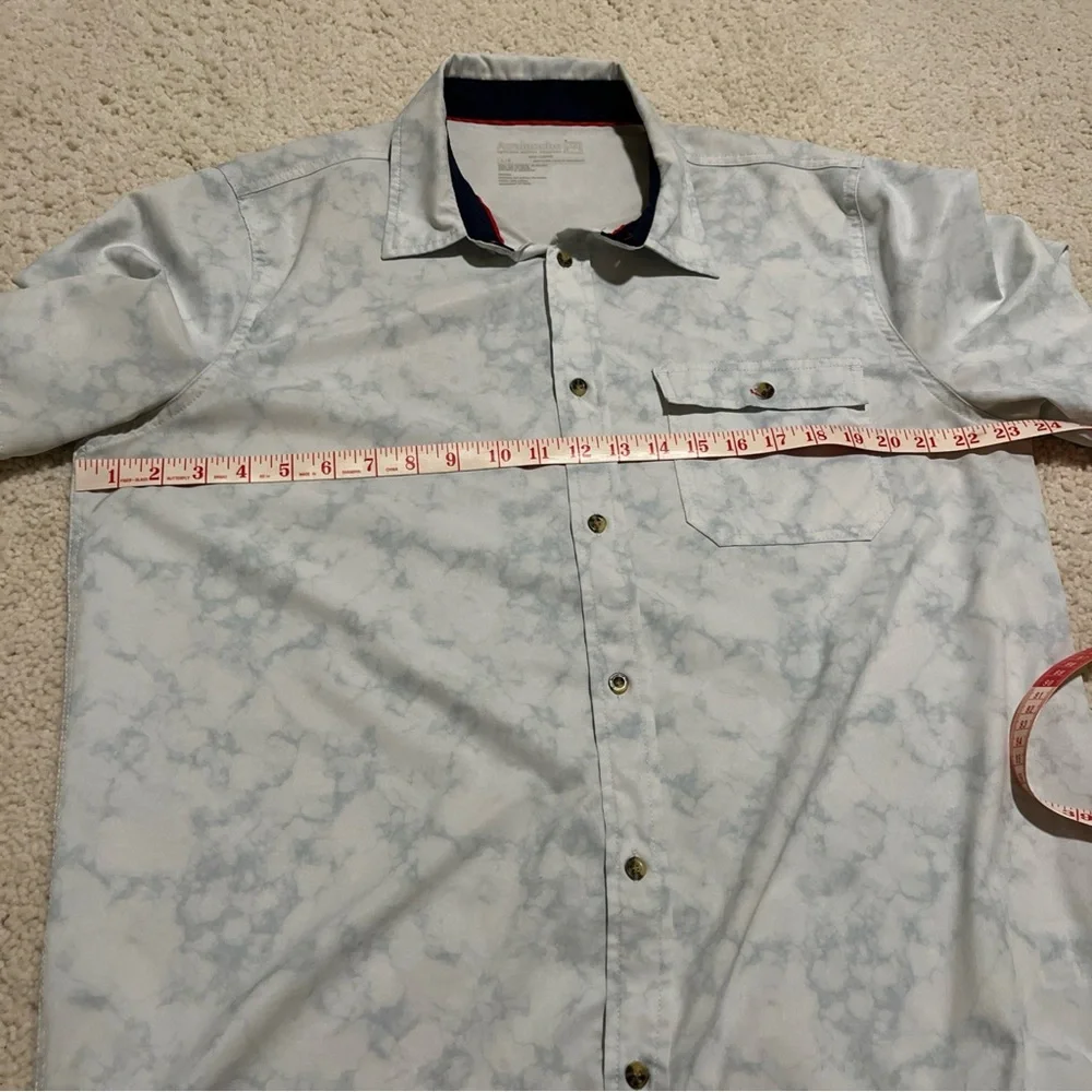 Avalanche Gray‎ Marbled Casual Hiking Outdoor Button Down Shirt Size Large